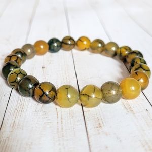 Dragon Veins Agate Gemstone Bracelet